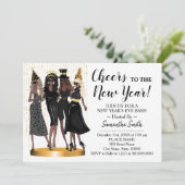 Feiern zum Neujahrsmädchen-Abend Einladung (Stehend Vorderseite)