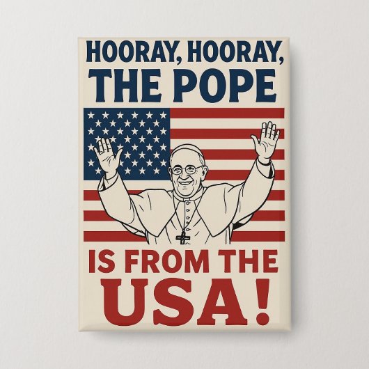Feiern zum Papst der USA - Schaltfläche Button (Vorderseite)