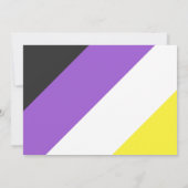 Feiern zum Party der nichtbinären Flagge Einladung (Rückseite)