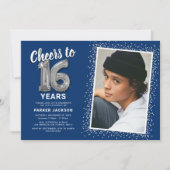 Feiern zum sechzehnten 16. Geburtstag Foto Einladung (Vorderseite)