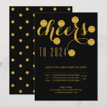 Feiern zum Silvestersonntag 2024 Party schwarz