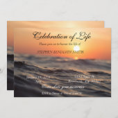 Feiern zum Sonnenaufgang im Ozean Einladung (Vorne/Hinten)