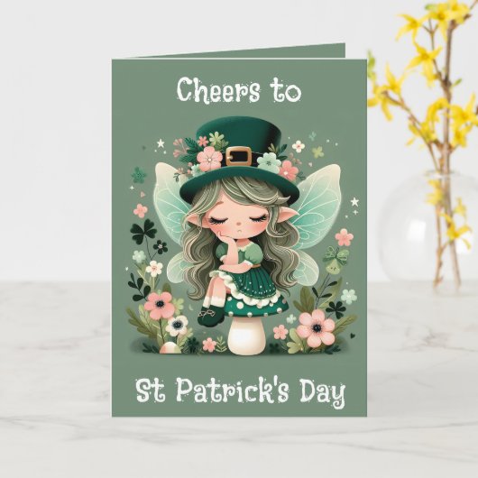 Feiern zum St. Patricks Day Karte (Gelbe Blume)