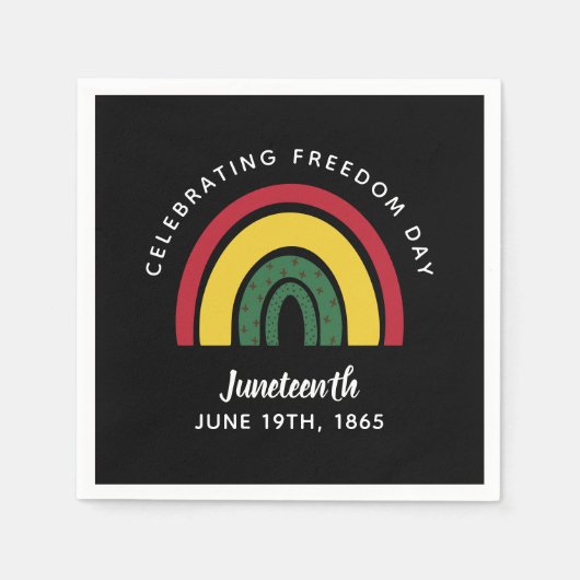 Feiern zum Tag der Freiheit im Juni 1865 Regenboge Serviette (Vorderseite)