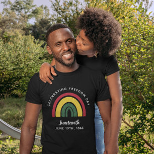 Feiern zum Tag der Freiheit im Juni 1865 Regenboge T-Shirt