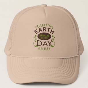 Feiern zum Thema "Earth Day Typografy Design" Truckerkappe