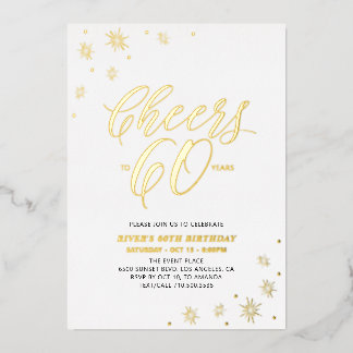 Feiern zur 60. Geburtstagsparty Folieneinladung