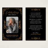 Feiern zur Erinnerungsfotokarte der Lebensbeerdigu (Vorne & Hinten)