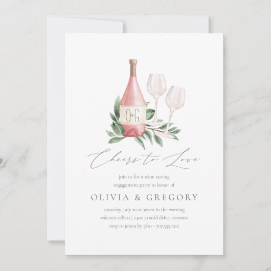 Feiern zur Liebe der Wein-Degustations-Partei Einladung (Vorderseite)