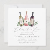 Feiern zur Liebe der Wein-Degustations-Partei Einladung (Vorderseite)