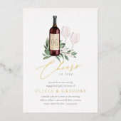 Feiern zur Liebe der Wein-Degustations-Partei Folieneinladung (Vorderseite)