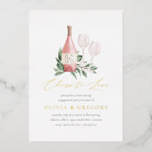 Feiern zur Liebe der Wein-Degustations-Partei Folieneinladung (Vorderseite)