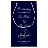 Feiern zur "Mutter der Braut" der Navy Kleine Geschenktüte (Rückseite)