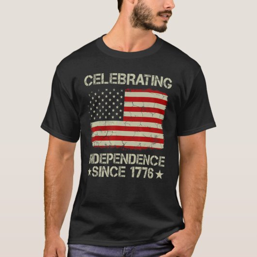 Feiern zur Unabhängigkeit seit 1776 unter amerikan T-Shirt (Vorderseite)