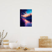 Feiernächte, Starlit River im Wald Poster (Küche)