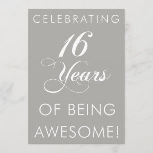 Feiernd laden 16 Jahre des Seins fantastisch ein Einladung