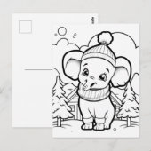 Feiernde Elefantenkinder Postkarte (Vorne/Hinten)