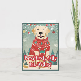 Feiernder Labrador Retriever Ugly Christmas Sweate Feiertagskarte