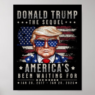 Feiernder Präsident Donald Trump Tag der Amtseinfü Poster