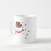 Feiernder Snowman Cheer Kaffeetasse (Vorderseite Links)