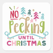 Feiernder Spaß & farbenfrohe Nieking bis Weihnacht Quadratischer Aufkleber (Vorderseite)