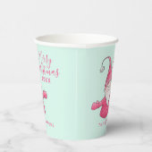 Feiernder Spaß - Rosa und Minze Grün Weihnachten Pappbecher (Rechts)