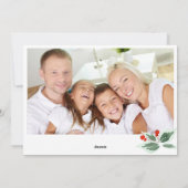 Feiernder Weihnachtsklaus Hat Weihnachtsfeier FOTO Feiertagskarte (Rückseite)