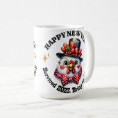 Feierndes Hühnchen - Neujahr 2024 Tasse (VorderseiteRechts)