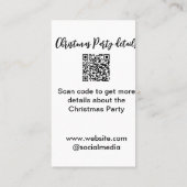 Feierparty Scan QR-Code Details Webseite sozial Visitenkarte (Rückseite)