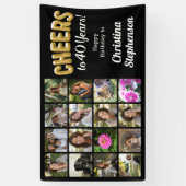 Feiert 40 Jahre FotoCollage 40. Geburtstag Banner (Vertikal)