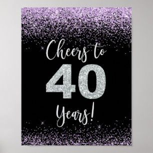 Feiert 40 Jahre Geburtstag oder Jubiläumsfeier Poster