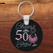 Feiert 50 Jahre 50. Geburtstagsparty Schlüsselanhänger (Vorderseite)