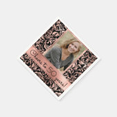 Feiert 50 Jahre Golddamast Rose 50. Geburtstag Serviette (Ecke)