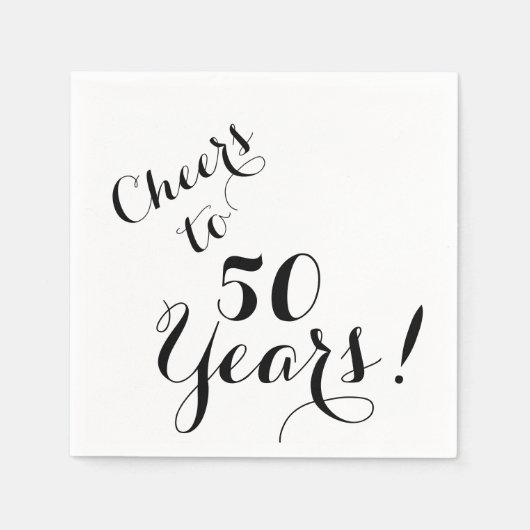 Feiert 50 Jahre Papier Napkins Serviette (Vorderseite)