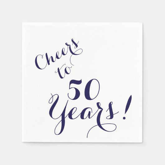 Feiert 50 Jahre Papier Napkins Serviette (Vorderseite)