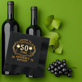 Feiert 50 Jahre Weingläser Geburtsname Servietten Mit Folie