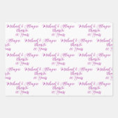 Feiert 60 Jahre Pink Magenta 60 Jahre Geschenkpapier Set (Vorderseite 2)