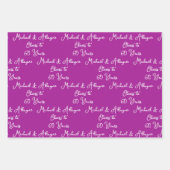 Feiert 60 Jahre Pink Magenta 60 Jahre Geschenkpapier Set (Vorderseite)