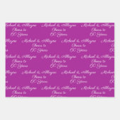 Feiert 60 Jahre Pink Magenta 60 Jahre Geschenkpapier Set (Vorderseite 3)