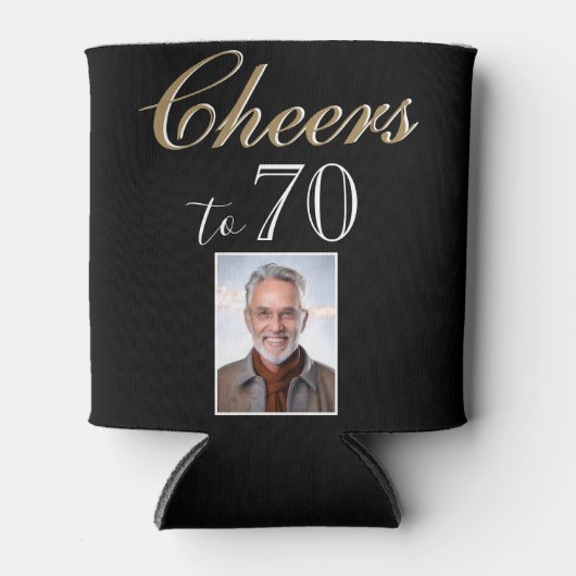 Feiert 70 Foto 70. Geburtstag Dosenkühler (Vorderseite)