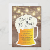 Feiert 70 Jahre 70. Geburtstagsfeier Einladung (Vorderseite)