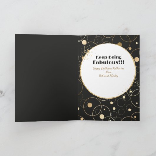 Feiert 70 kühne gläserne Frau Cartoon 70. Geburtst Karte (Innenseite)