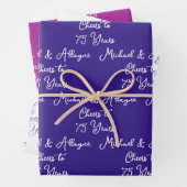 Feiert 75 Jahre Pink Magenta 75 Jahre Geschenkpapier Set (Beispiel)