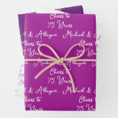 Feiert 75 Jahre Pink Magenta 75 Jahre Geschenkpapier Set (Beispiel)