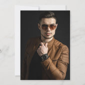 Feiert 95 Jahre Goldener Schwarzer Adult Geburtsta Einladung (Rückseite)