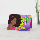 Feiert bis 21 Jahre Geburtstagskarte Karte (Vorderseite)