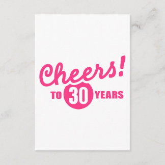 Feiert bis 30 Jahre Geburtstag Karte
