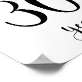 Feiert bis 30 Jahre Geburtstagsschild Poster (Ecke)