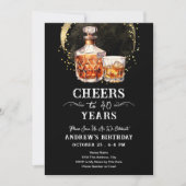 Feiert bis 40 Jahre Whiskey Adult Geburtstag Einladung (Vorderseite)