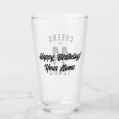 Feiert bis 44 Jahre! Happy Birthday Bierglas Gesch Glas (Rückseite)